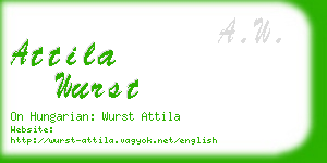 attila wurst business card